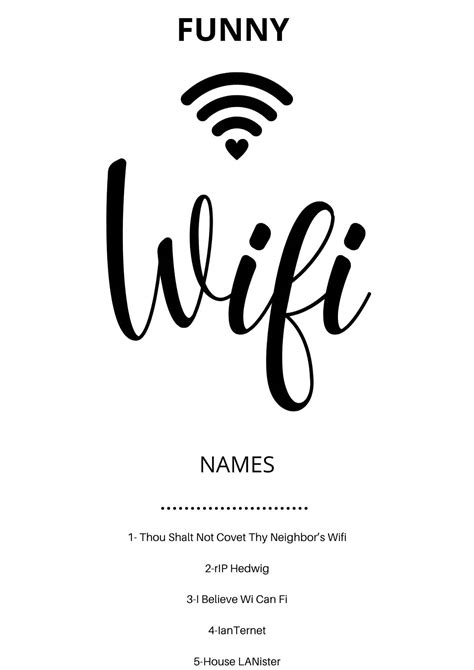 Magical wifi names